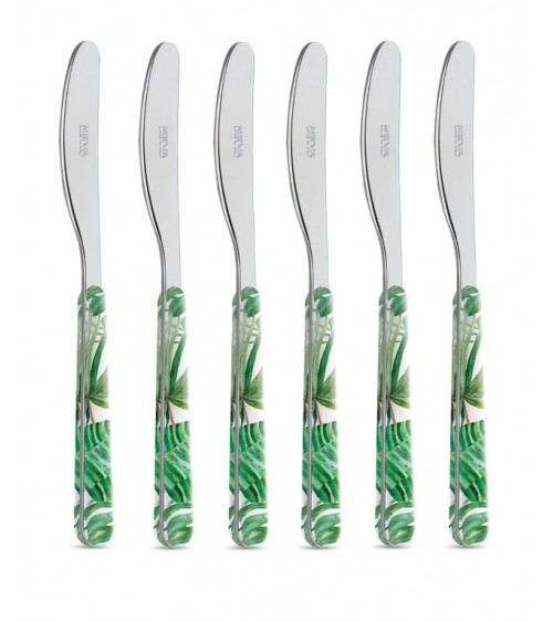 套装 6 丛林叶黄油涂抹器 - Neva Posateria Creativa -