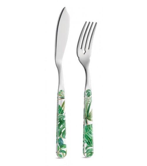 Ensemble Poisson Feuille de Jungle 12 Pièces - Neva Creative Cutlery - 