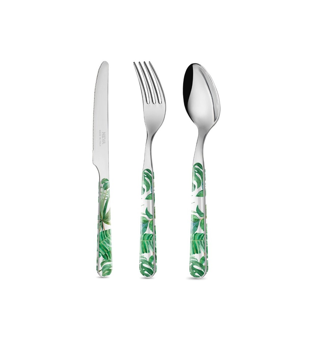 Dschungelblatt-Früchte-Set, 18-teilig – Neva Creative Cutlery - 