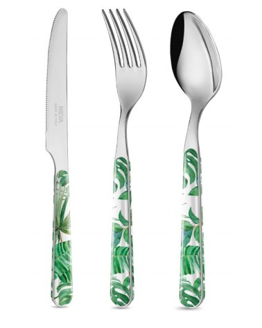 Dschungelblatt-Früchte-Set, 18-teilig – Neva Creative Cutlery - 