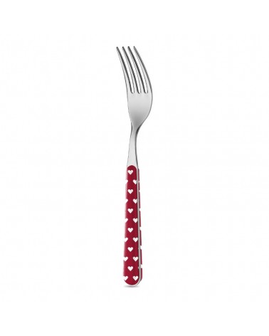 Set 18 Pezzi Frutta con Decoro Cuoricini - Neva Posateria Creativa - 
