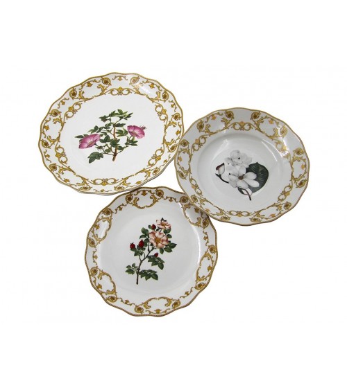 Flora Danica - 18 Piece Dinner Set Porcelain Made in Italy - Royal Family Sheffield -