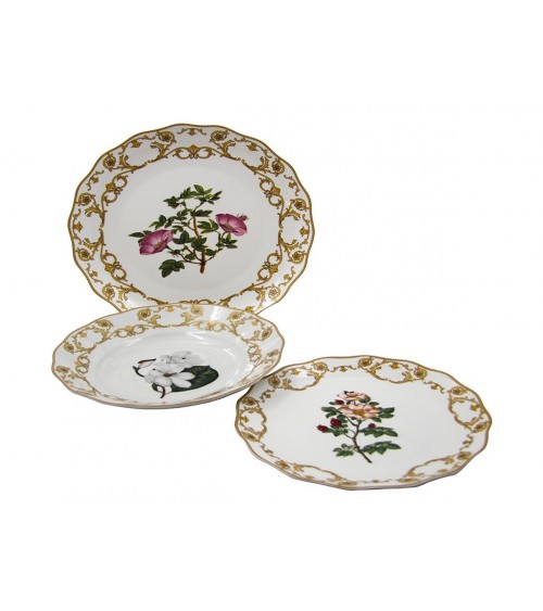 Flora Danica - 18 Piece Dinner Set Porcelain Made in Italy - Royal Family Sheffield -