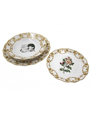 Flora Danica - 18 Piece Dinner Set Porcelain Made in Italy - Royal Family Sheffield -