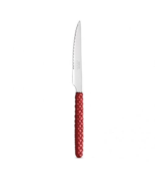 Couteau à Steak Intreccio Rouge - Neva Posateria Creativa