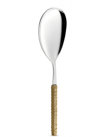 Pelle à riz avec décoration en rotin beige - Neva Posateria