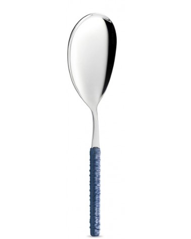 Pelle à riz avec décoration en rotin bleu - Neva Posateria
