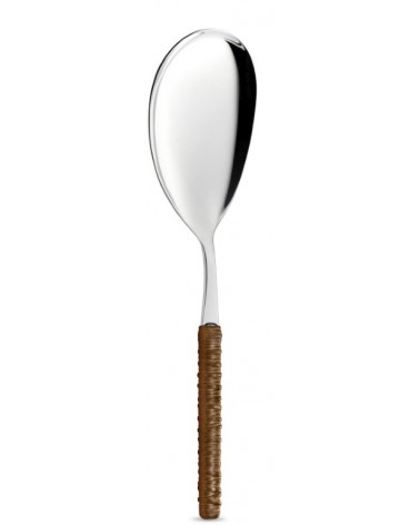 Reisschaufel mit lederbraunem Rattandekor - Neva Posateria