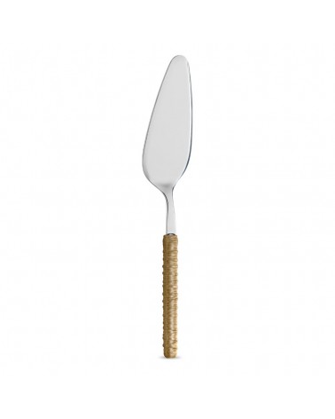 Pelle à gâteau avec décoration en rotin beige - Neva Posateria
