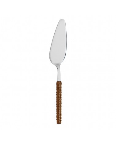 Tortenheber mit brauner Rattan-Dekoration aus Leder – Neva Posateria