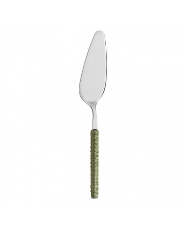 Pelle à gâteau avec décoration en rotin vert - Neva Posateria