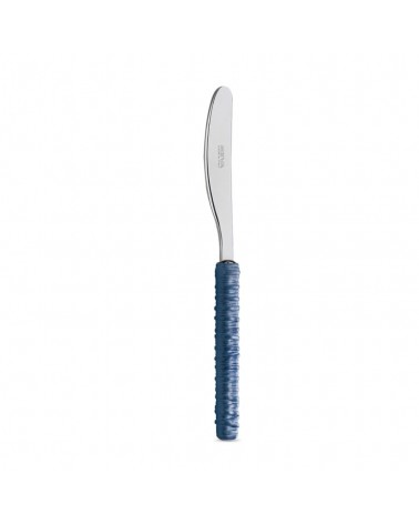 Butter spreader with blue Rattan decoration - Neva Posateria