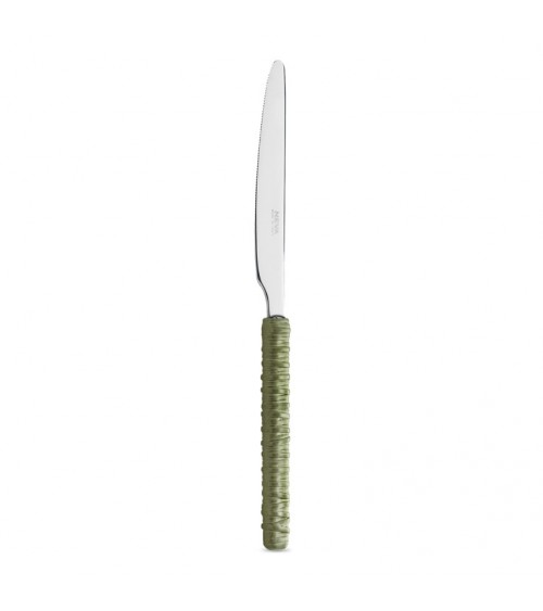 Set 18-teiliges Obst mit Rattan-Dekoration, salbeigrünes Messer – Neva Posateria