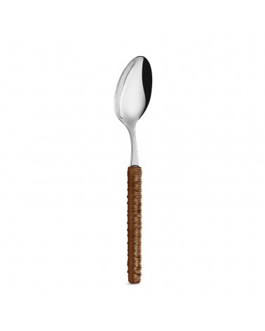 Set 18 Pieces Fruit with Rattan Decoration leather brown spoon - Neva Posateria