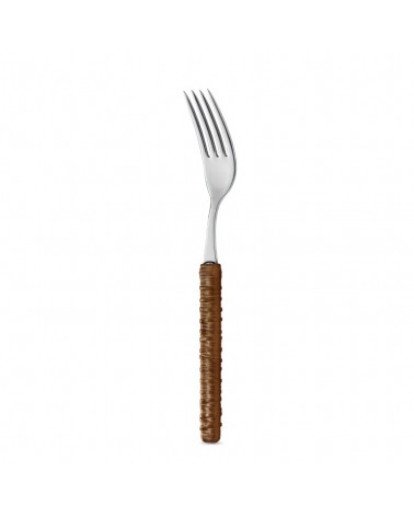 Set 18-teilig Obst mit brauner Leder-Rattan-Gabel-Dekoration – Neva Posateria