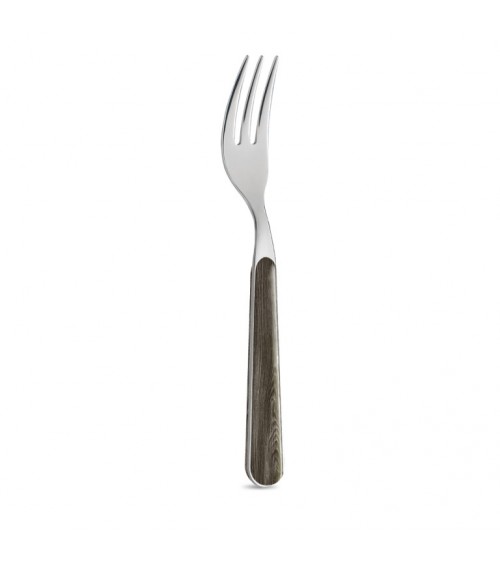 Sweet Fork with Pine Wood Effect Handle - Neva Posateria -