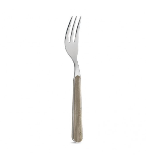 Sweet Fork with Dove Gray Pine Wood Effect Handle - Neva Posateria