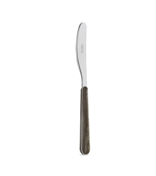 Butter spreader with anthracite pine wood effect handle - Neva Posateria