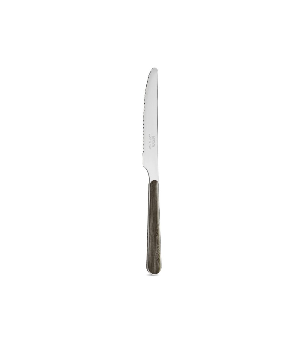 Fruit Knife with Pine Wood Effect Handle - Neva Posateria - Anthracite Pine