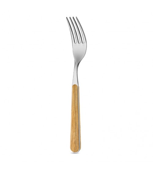 Fruit Fork with Pine Wood Effect Handle - Neva Posateria - Light Pine