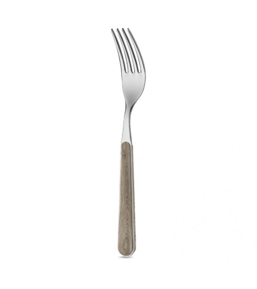 Fruit Fork with Pine Wood Effect Handle - Neva Posateria - Dove Grey Pine