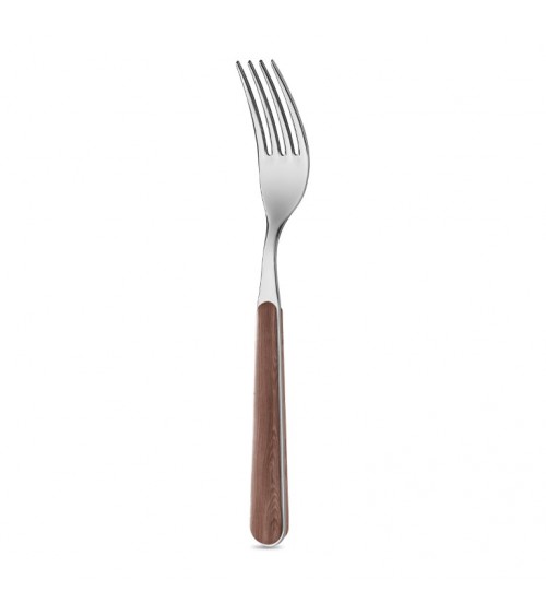 Posate Frutta Set 18 Pz con Manico Effetto Legno Acacia forchetta - Neva Posateria