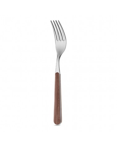 Posate Frutta Set 18 Pz con Manico Effetto Legno Acacia forchetta - Neva Posateria