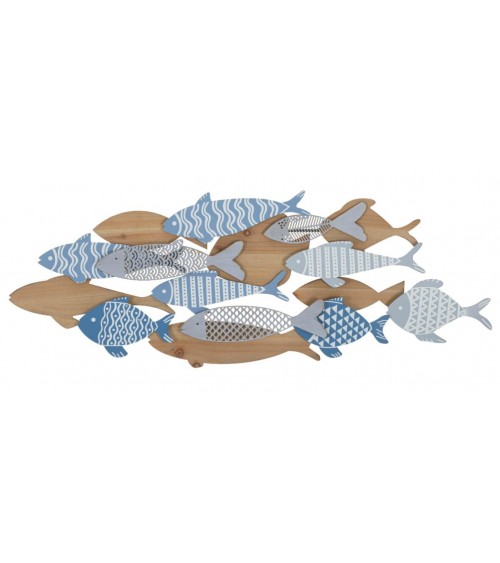 Modernes zeitgenössisches Fisch-Meer-Wandpaneel – Mauro Ferretti – Mehrfarbig –