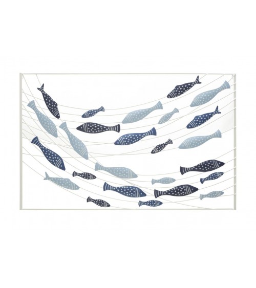 Modernes, zeitgenössisches Fisch-Wandpaneel – Mauro Ferretti – Mehrfarbig –