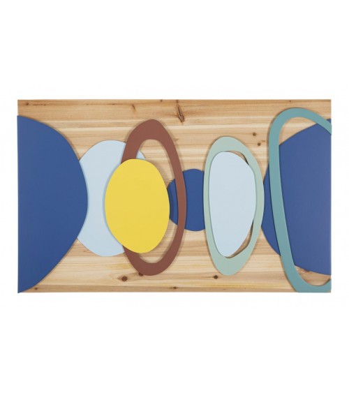 Modernes zeitgenössisches Wandpaneel in Holzfarbe – Mauro Ferretti – Mehrfarbig –