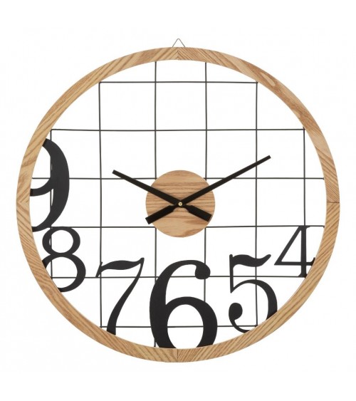 Modern Contemporary Numbers Wall Clock - Mauro Ferretti - Black and Brown -