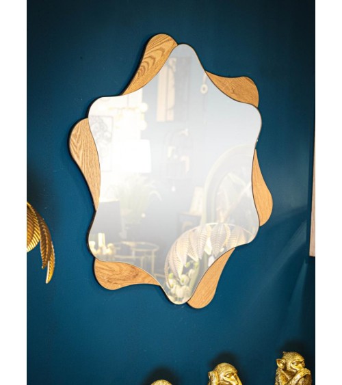 Miroir mural étoile contemporain moderne - Mauro Ferretti - Naturel -