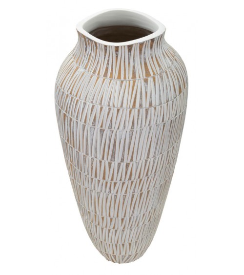 Modern Contemporary Stiky Resin Vase - Mauro Ferretti - Gold, White -
