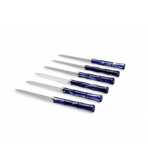 Couverts Rivadossi: Set Bambou 6pcs Couteau de Table Vert -