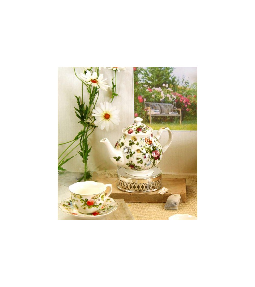 Teekanne aus feinem Porzellan im englischen Stil - New Spring Rose Collection - Königliche Familie Sheffield -  Teekanne aus feinem Porzellan im englischen Stil - New Spring Rose Collection - Königliche Familie Sheffield -