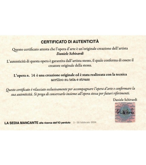 Daniele Schivardi - Acrilico su Tela e Strass 75 x 106 cm - - 