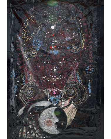 Daniele Schivardi - Opera n. 14 - Acrilico su Tela e Strass 75 x 106 cm -