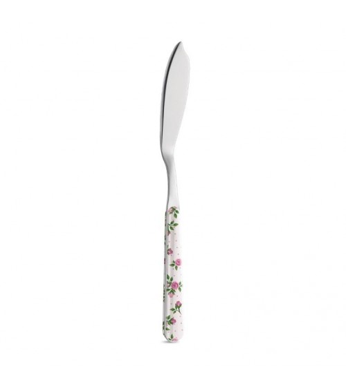 Couteau à poisson - Roses rose foncé - Neva Posateria Creativa Made in Italy -