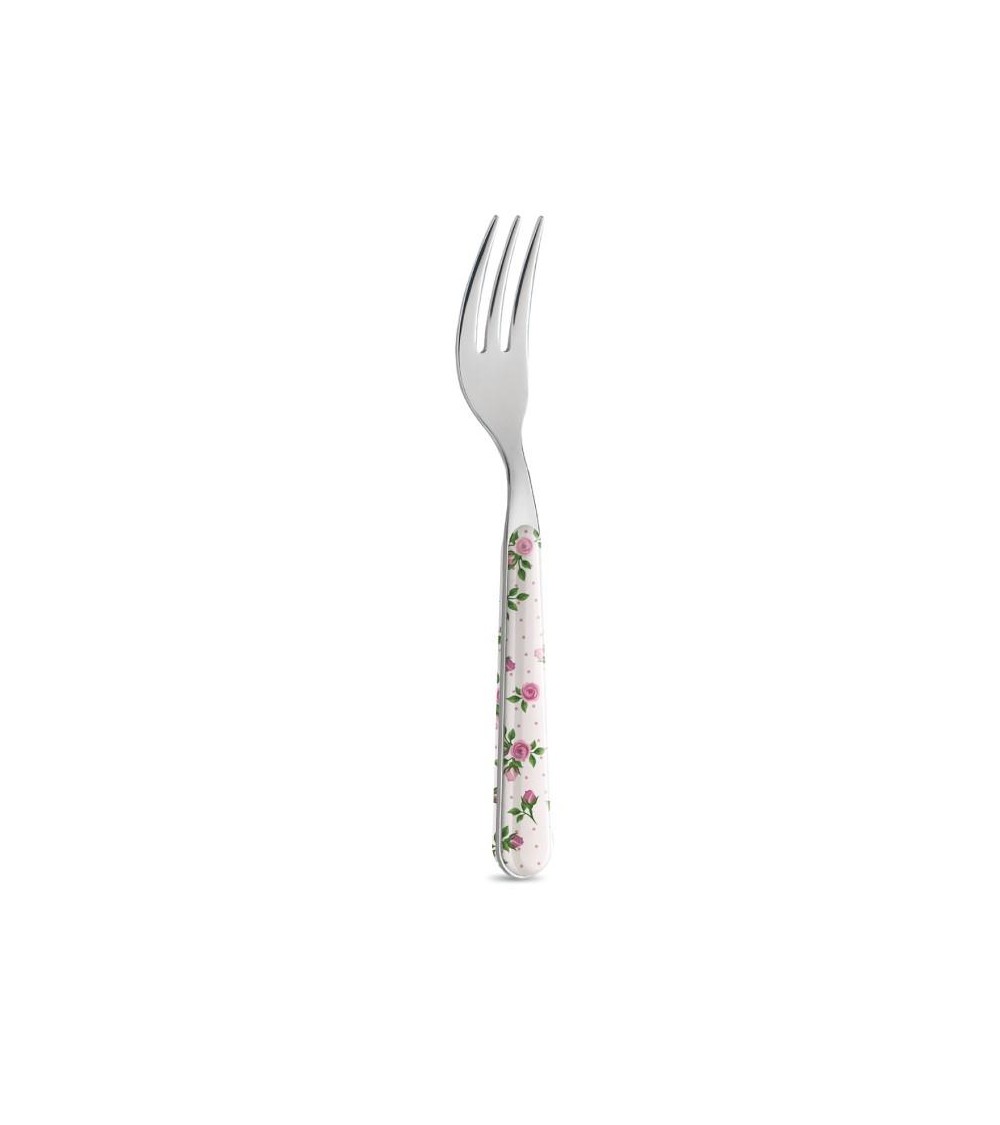Dessertgabel - Dunkelrosa Rosen - Neva Posateria Creativa -