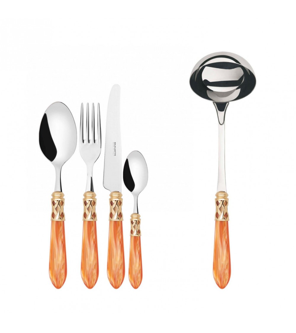 Couverts Colorés Casa Bugatti - Bague Aladdin Doré et Finition Nacre -