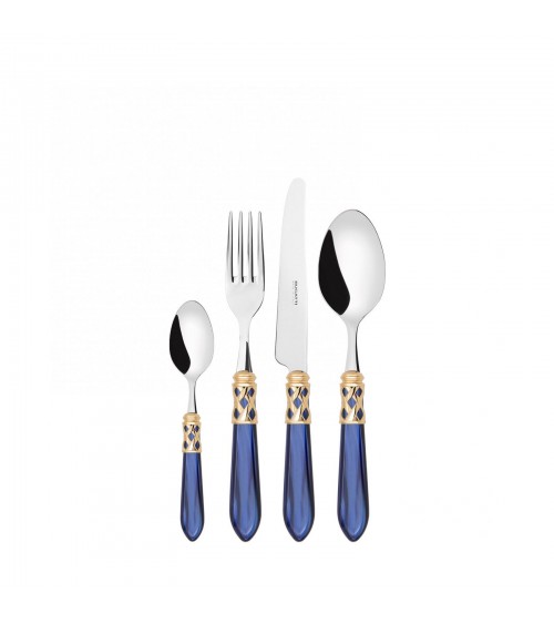 Casa Bugatti Farbiges Besteck – Aladdin-Goldring und Perlmutt-Finish –