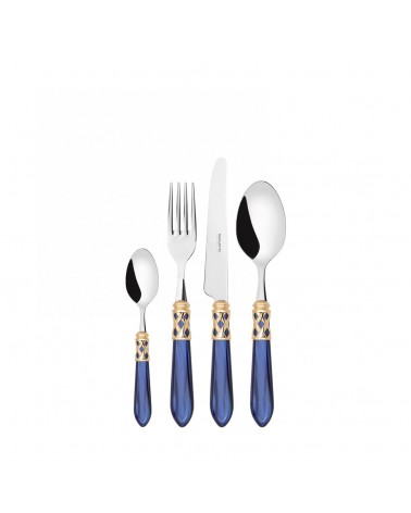Casa Bugatti Colored Cutlery - Aladdin Golden Ring and Mother of Pearl Finish -