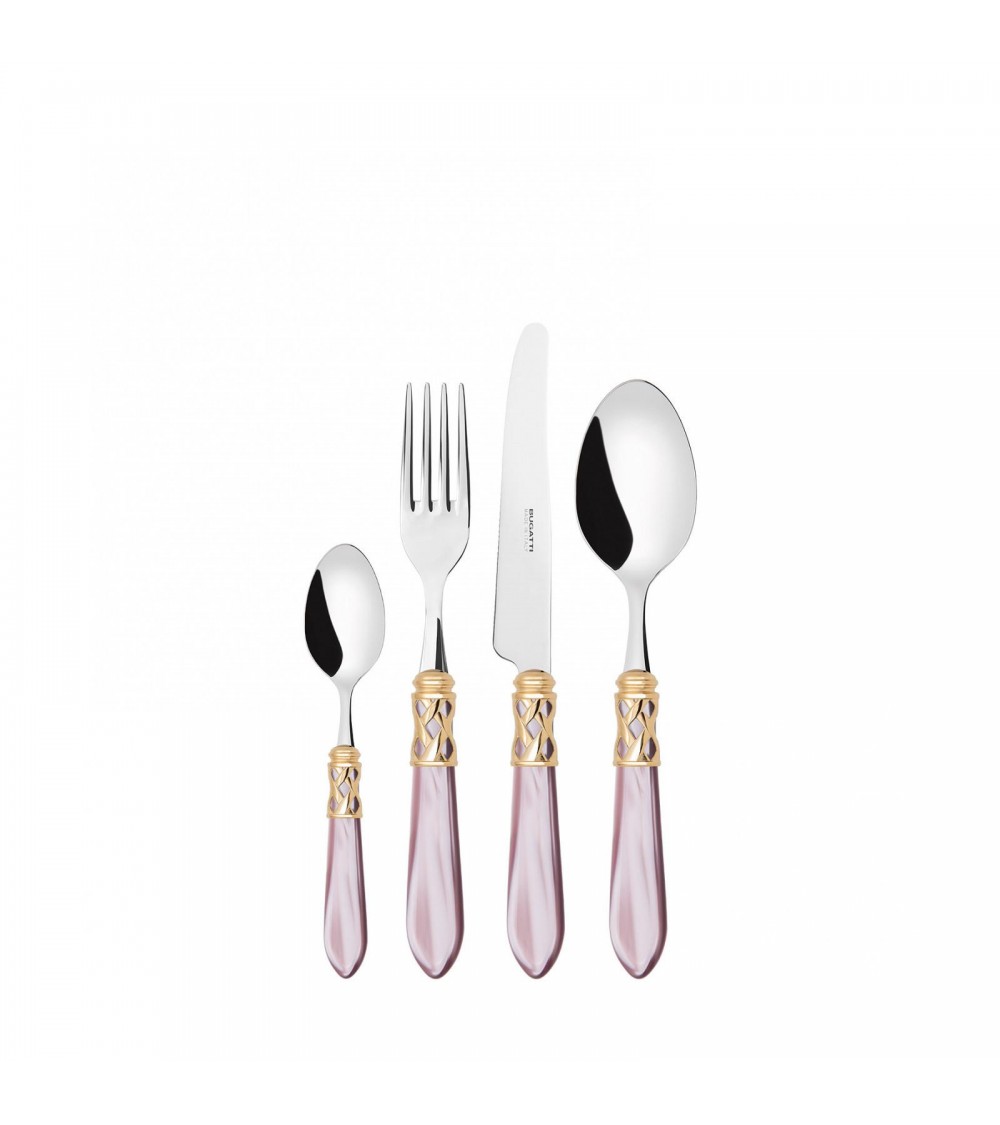 Casa Bugatti Colored Cutlery - Aladdin Golden Ring and Mother of Pearl Finish -