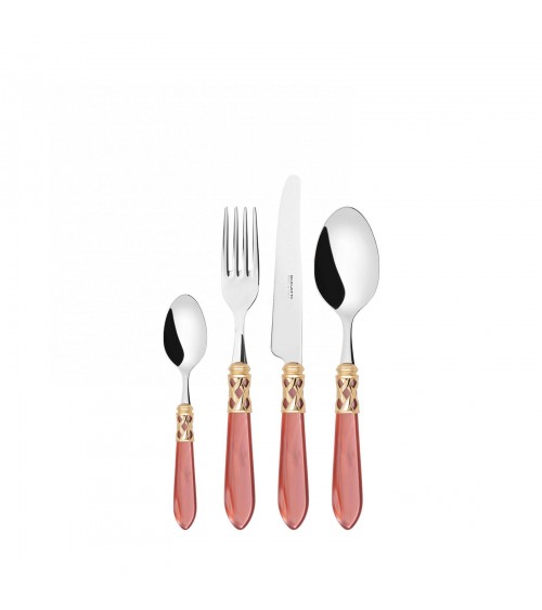 Casa Bugatti Colored Cutlery - Aladdin Golden Ring and Mother of Pearl Finish -