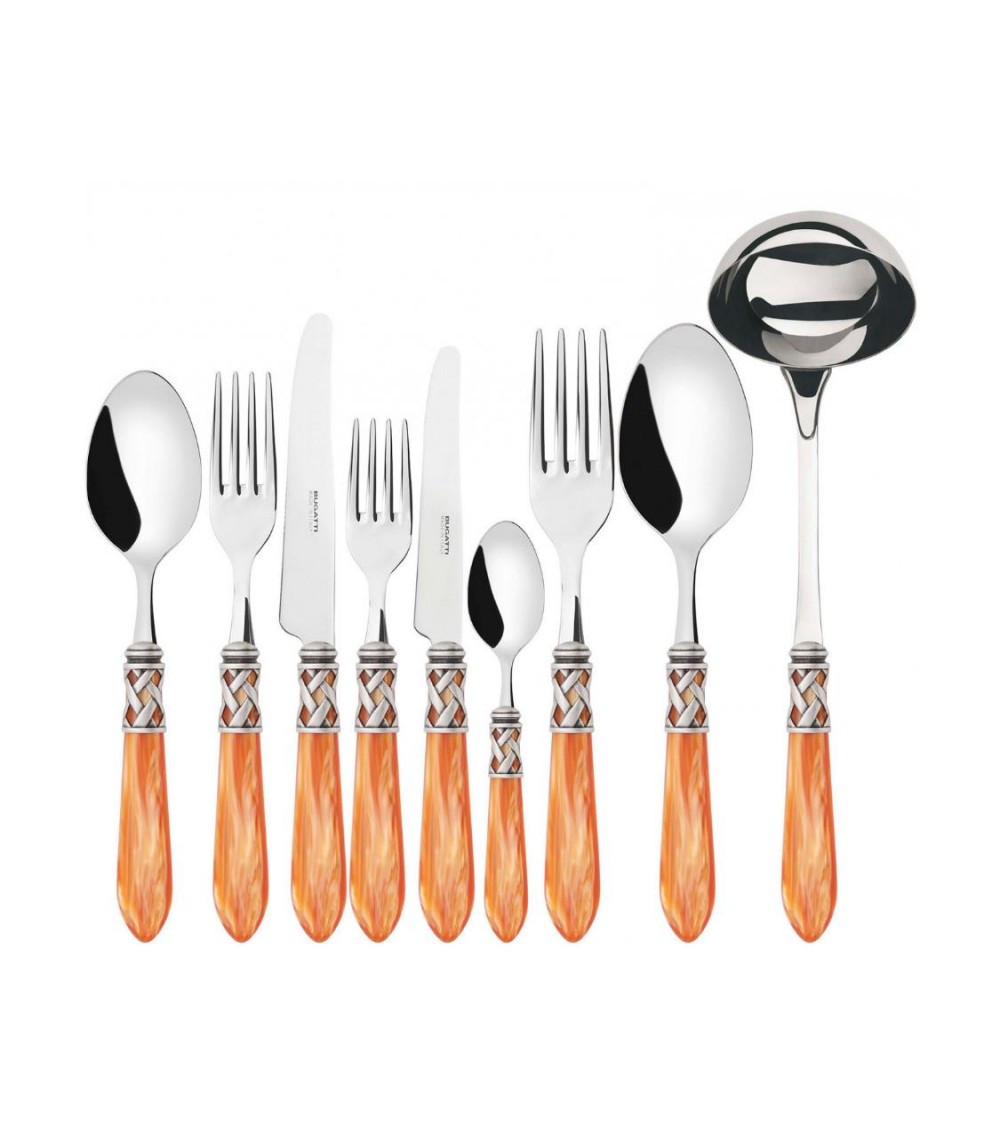 Posate Colorate Casa Bugatti - Aladdin Ghiera Argento Antico e Finitura Madreperla - 