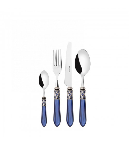 Casa Bugatti Colored Cutlery - Aladdin Antique Silver Ring and Mother of Pearl Finish -