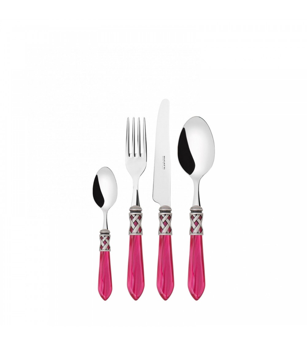 Casa Bugatti Colored Cutlery - Aladdin Antique Silver Ring and Mother of Pearl Finish -