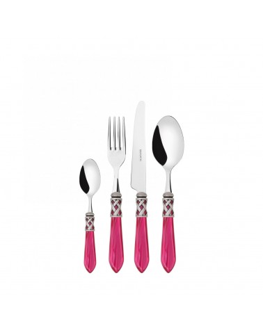 Casa Bugatti Colored Cutlery - Aladdin Antique Silver Ring and Mother of Pearl Finish -