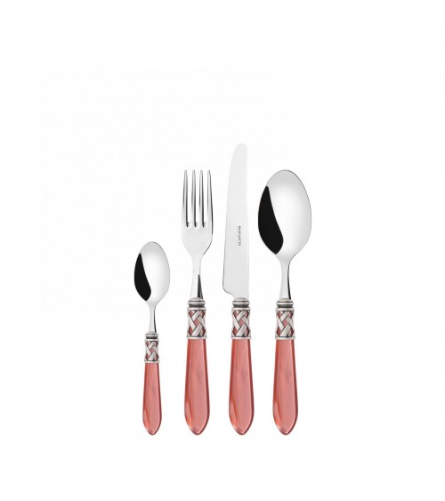 Casa Bugatti Colored Cutlery - Aladdin Antique Silver Ring and Mother of Pearl Finish -