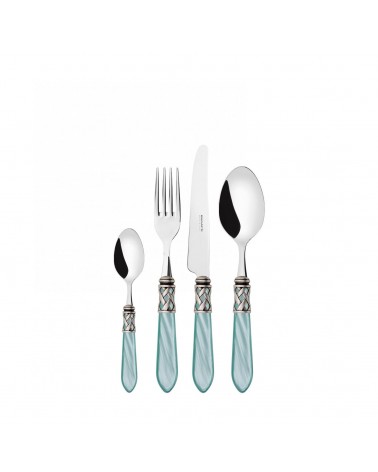 Posate Colorate Casa Bugatti - Aladdin Ghiera Argento Antico e Finitura Madreperla - 